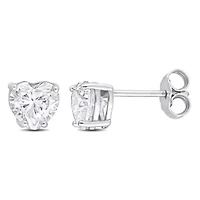 Lab Created 1.5 ct. t.g.w. Created Moissanite Stud Earrings in Sterling Silver