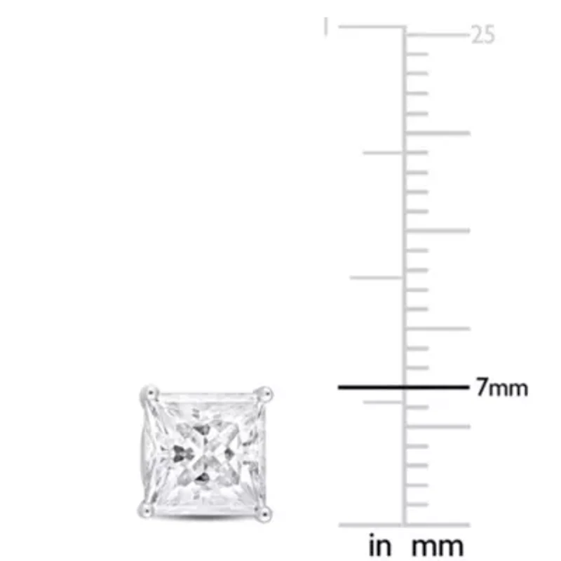 Lab Created 6 ct. t.g.w. Created Moissanite Stud Earrings in Sterling Silver