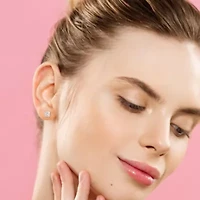 Lab Created 6 ct. t.g.w. Created Moissanite Stud Earrings in Sterling Silver