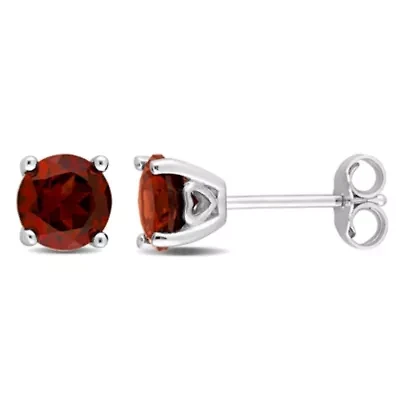 2 CT TGW Garnet Earrings in Sterling Silver
