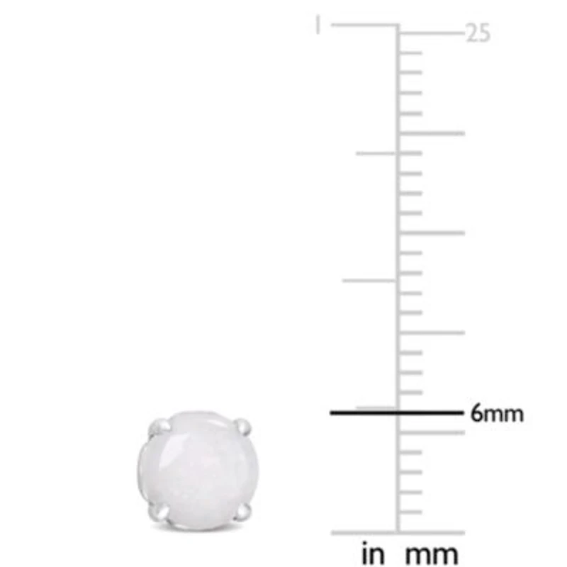 1.1 CT TGW Opal Post Earrings Silver