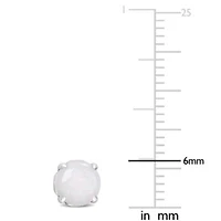 1.1 CT TGW Opal Post Earrings Silver