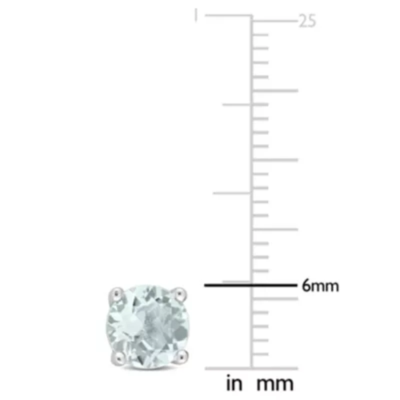 1.5 CT TGW Aquamarine Earrings in Sterling Silver