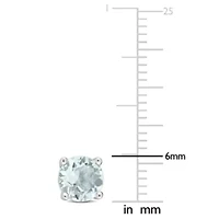 1.5 CT TGW Aquamarine Earrings in Sterling Silver