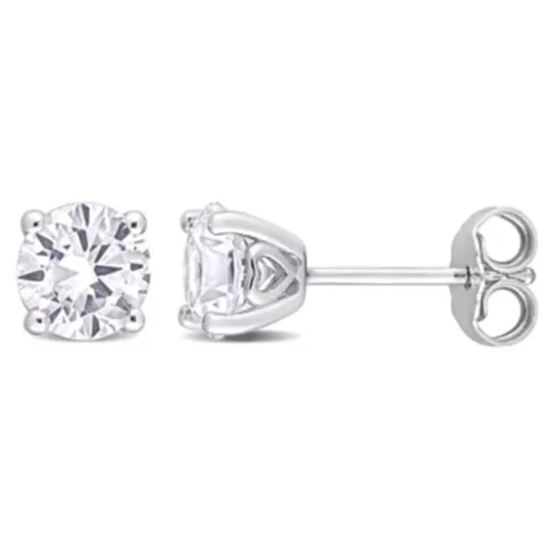 2 CT TGW White Topaz Earrings in Sterling Silver
