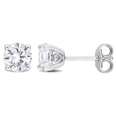 2 CT TGW White Topaz Earrings in Sterling Silver