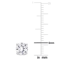 2 CT TGW White Topaz Earrings in Sterling Silver