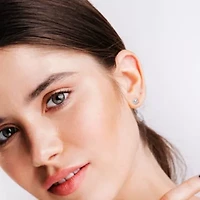2 CT TGW White Topaz Earrings in Sterling Silver
