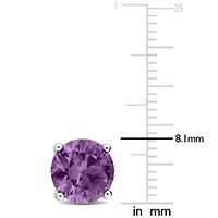 Lab Created 4.62 CT TGW Created Alexandrite Stud Earrings in Sterling Silver