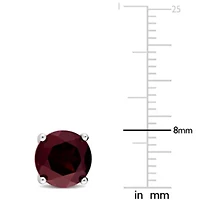 4 CT TGW Garnet Earrings in Sterling Silver