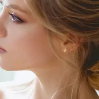 1.4 CT TGW Citrine Post Earrings Silver