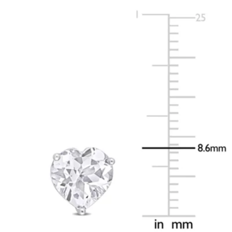 4.37 CT TGW White Topaz Post Earrings Silver
