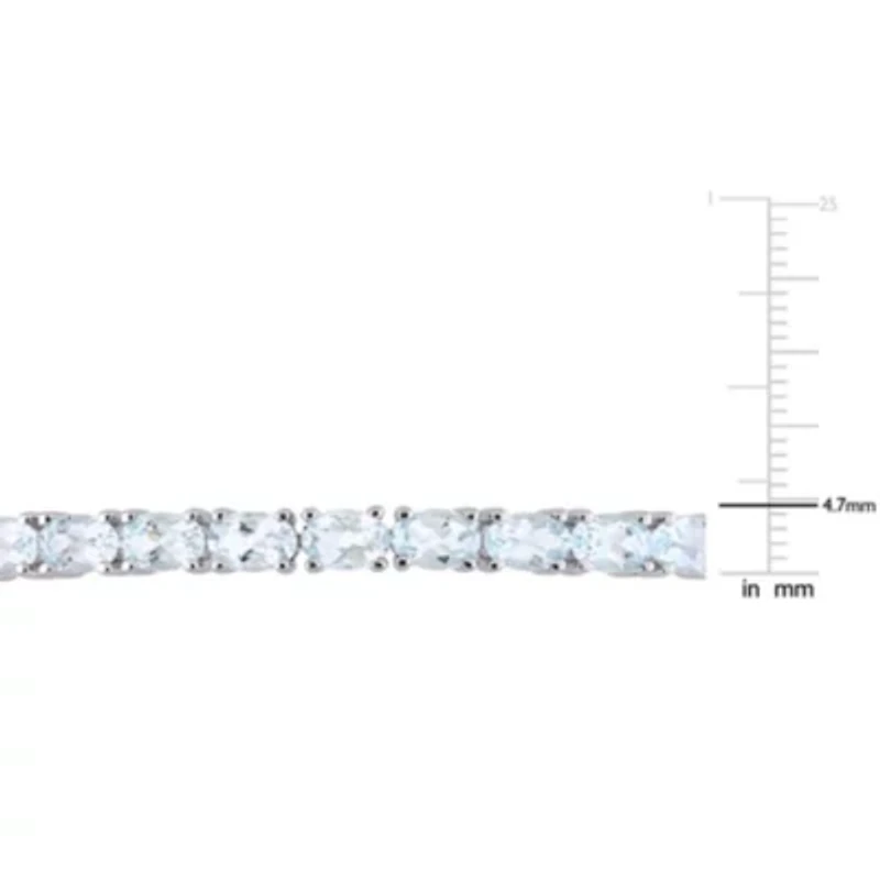 7.14 ct. t.g.w. Aquamarine Bangle in Sterling Silver