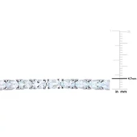 7.14 ct. t.g.w. Aquamarine Bangle in Sterling Silver