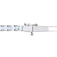 7.14 ct. t.g.w. Aquamarine Bangle in Sterling Silver