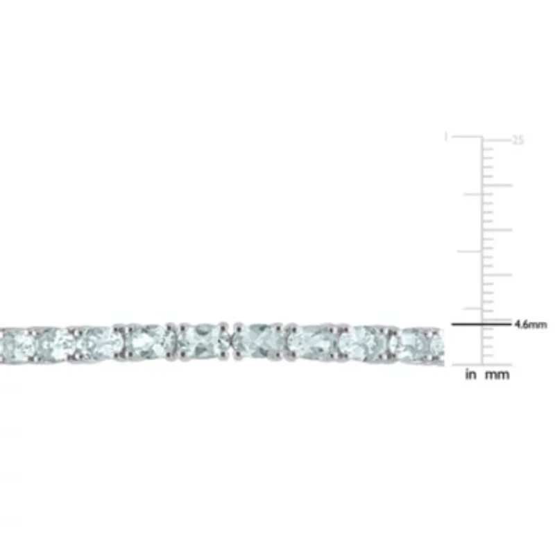 6.3 ct. t.g.w. Aquamarine Bangle in Sterling Silver