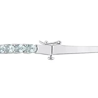 6.3 ct. t.g.w. Aquamarine Bangle in Sterling Silver