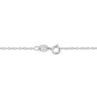 Aquamarine and 1/10 ct. t.w. Diamond Bow Necklace with Chain in Sterling Silver