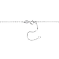 Lab Created Created Moissanite-White Heart Necklace with Chain in Sterling Silver