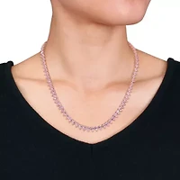 Created Sapphire Necklace in Sterling Silver