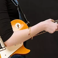 Lab Created Created Emerald, Created Ruby, Created Blue and Created White Sapphire Oval Link Charm Bracelet in Yellow Plated Sterling Silver