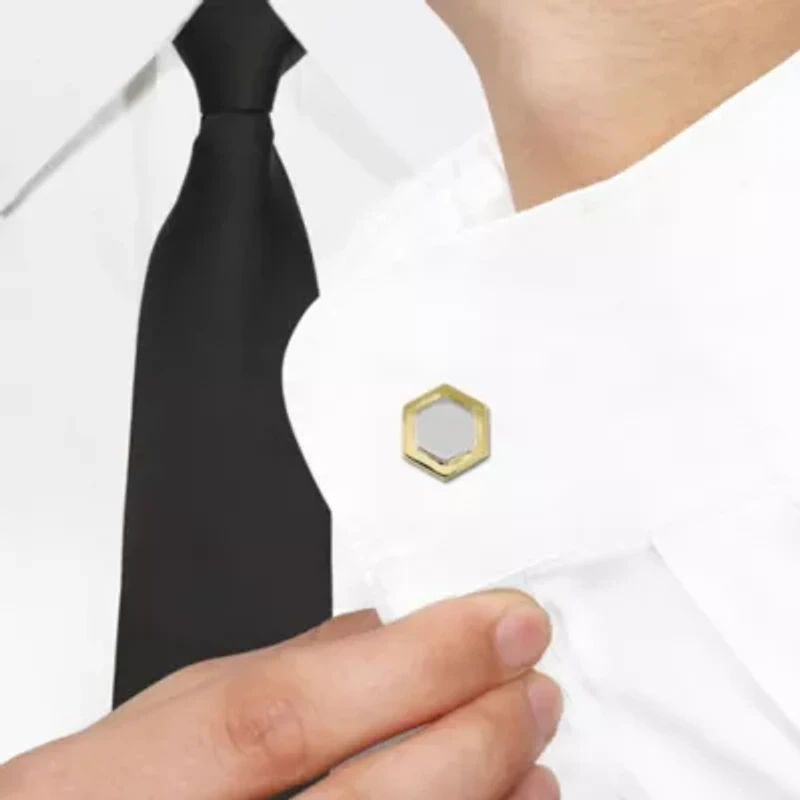 Cufflink Pin in 14K Two-Tone Gold