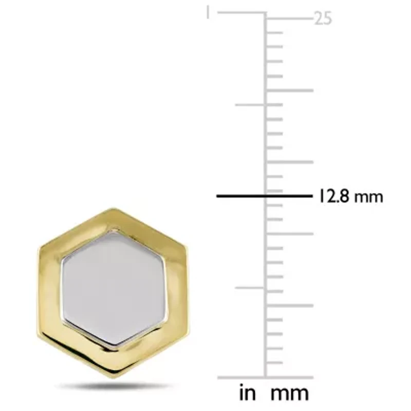 Cufflink Pin in 14K Two-Tone Gold