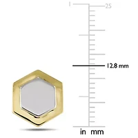 Cufflink Pin in 14K Two-Tone Gold