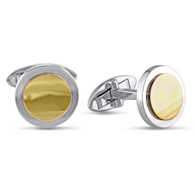 Cufflink Pin in 10K Two-Tone Gold