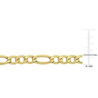 Semi-Solid Figaro Necklace in 10K Yellow Gold