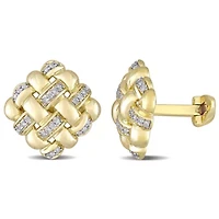 1/2 ct. t.w. Diamond Cufflink in 14K Yellow Gold