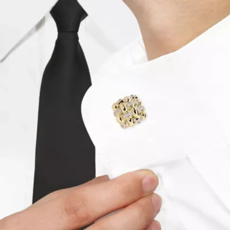 1/2 ct. t.w. Diamond Cufflink in 14K Yellow Gold