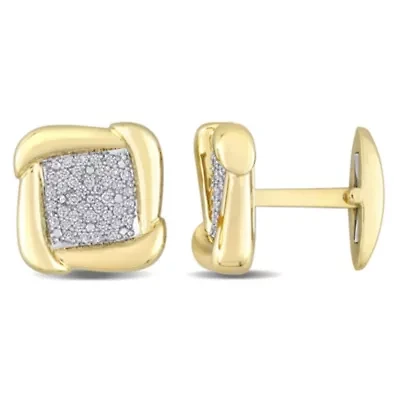 5/8 ct. t.w. Diamond Cufflink in 10K Yellow Gold
