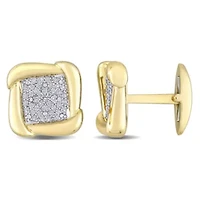 5/8 ct. t.w. Diamond Cufflink in 10K Yellow Gold