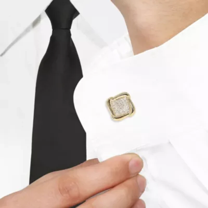 5/8 ct. t.w. Diamond Cufflink in 10K Yellow Gold