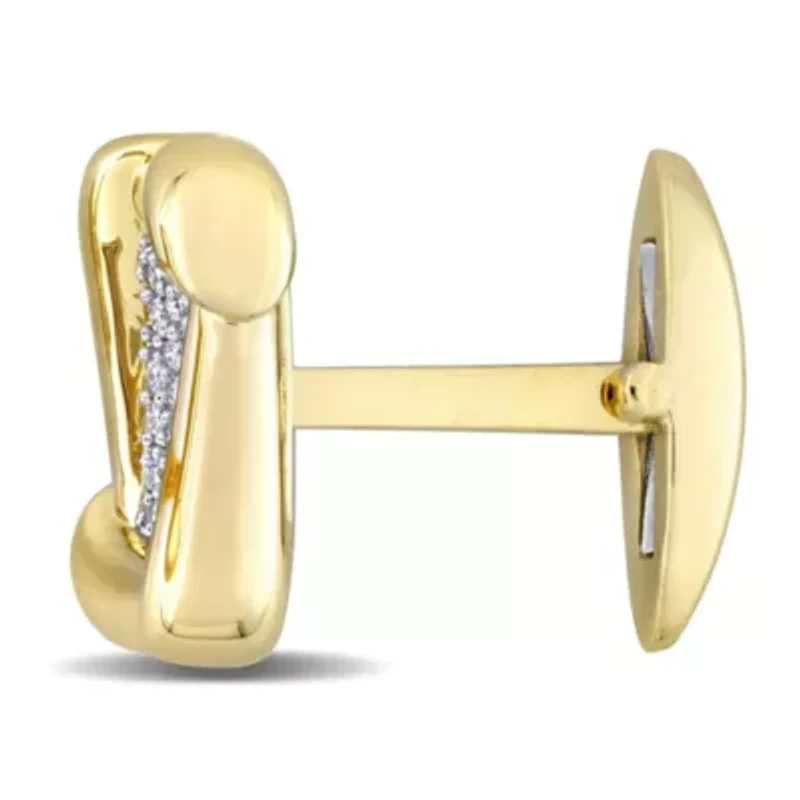 5/8 ct. t.w. Diamond Cufflink in 10K Yellow Gold