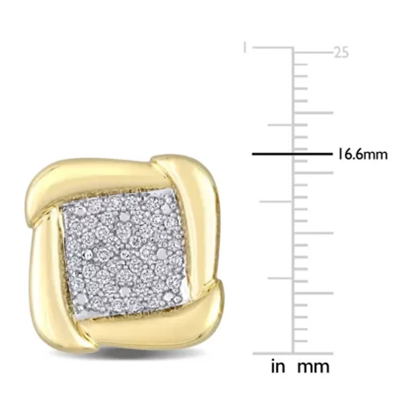 5/8 ct. t.w. Diamond Cufflink in 10K Yellow Gold