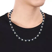 Freshwater Cultured Pearl Men's Necklace with Sterling Silver Clasp