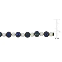 Freshwater Cultured Pearl Men's Necklace with Sterling Silver Clasp