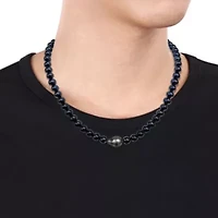 Freshwater Cultured Pearl and Tahitian Necklace with Sterling Silver Clasp