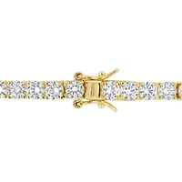 Created White Sapphire Bracelet in Yellow Plated Sterling Silver