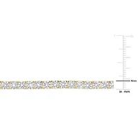 Created White Sapphire Bracelet in Yellow Plated Sterling Silver