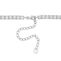 Lab Created Created White Sapphire Necklace in Sterling Silver