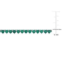 Created Gemstone Tennis Necklace Sterling Silver