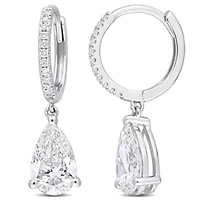 2.11 ct. t.w. Diamond Huggie Charm Earrings in 14K White Gold