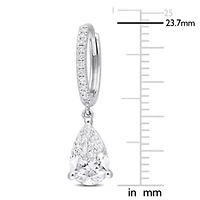 2.11 ct. t.w. Diamond Huggie Charm Earrings in 14K White Gold
