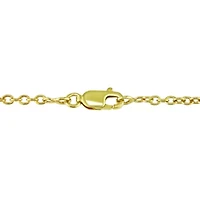 Rutilated Quartz Station Necklace in Yellow Plated Sterling Silver