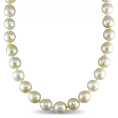 Golden South Sea Pearl Necklace in 14K Yellow Gold