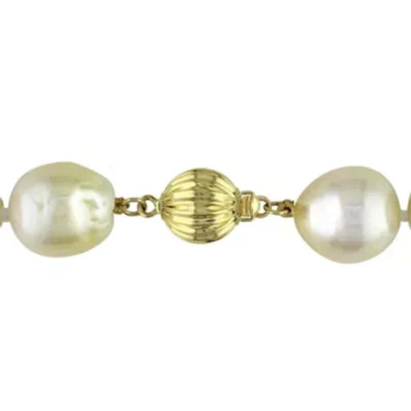 Golden South Sea Pearl Necklace in 14K Yellow Gold