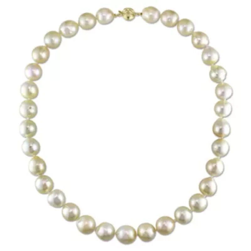 Golden South Sea Pearl Necklace in 14K Yellow Gold